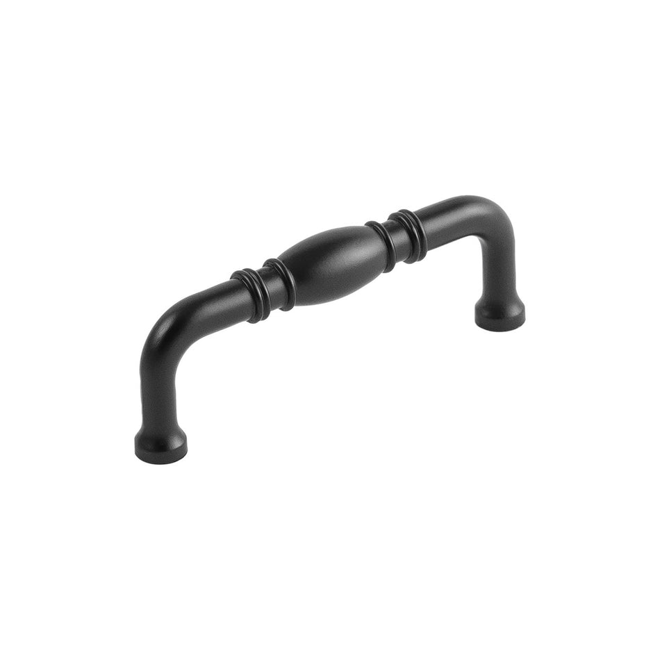 Hickory P3050-MB: 3" cc Williamsburg Cabinet Pull - Matte Black