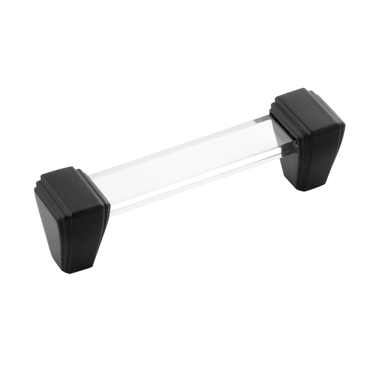 Belwith B077503-MB: 96mm cc Belleclaire Cabinet Pull - Crysacrylic/Matte Black