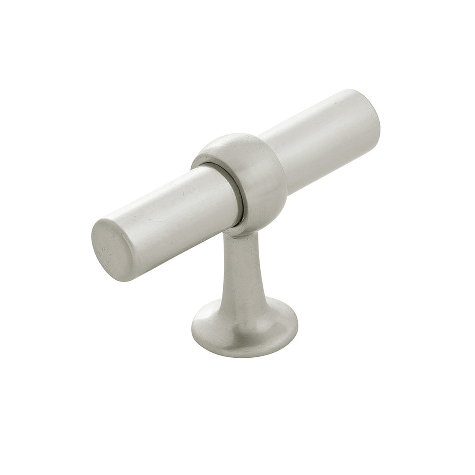 Belwith B077328-SN: 1-1/2" Ostia T-Bar Cabinet Knob - Satin Nickel