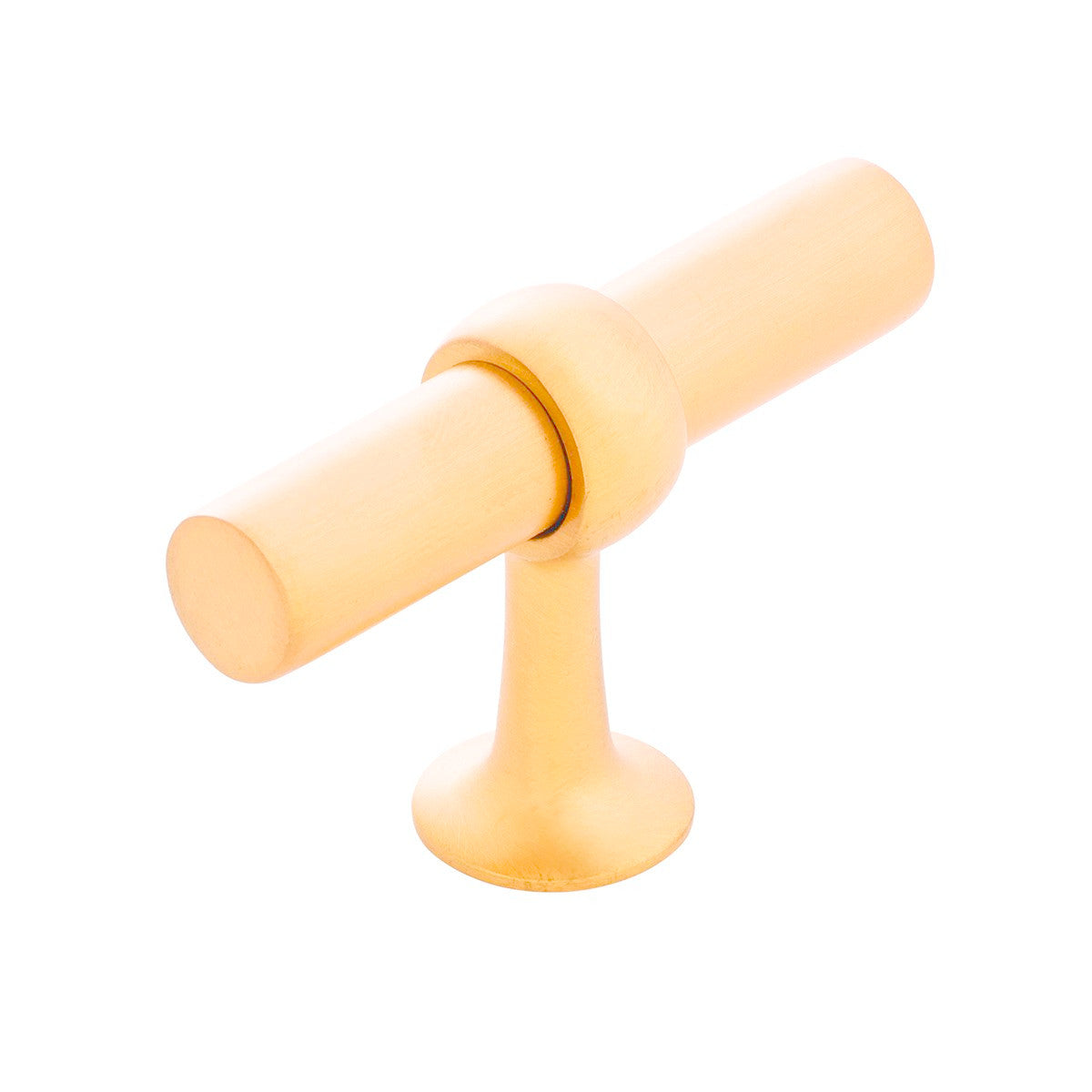 Belwith B077328-BGB: 1-1/2" Ostia T-Bar Cabinet Knob - Brushed Golden Brass