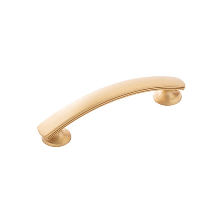 Hickory P2141-BGB: 96mm cc American Diner Arch Cabinet Pull - Brushed Golden Brass