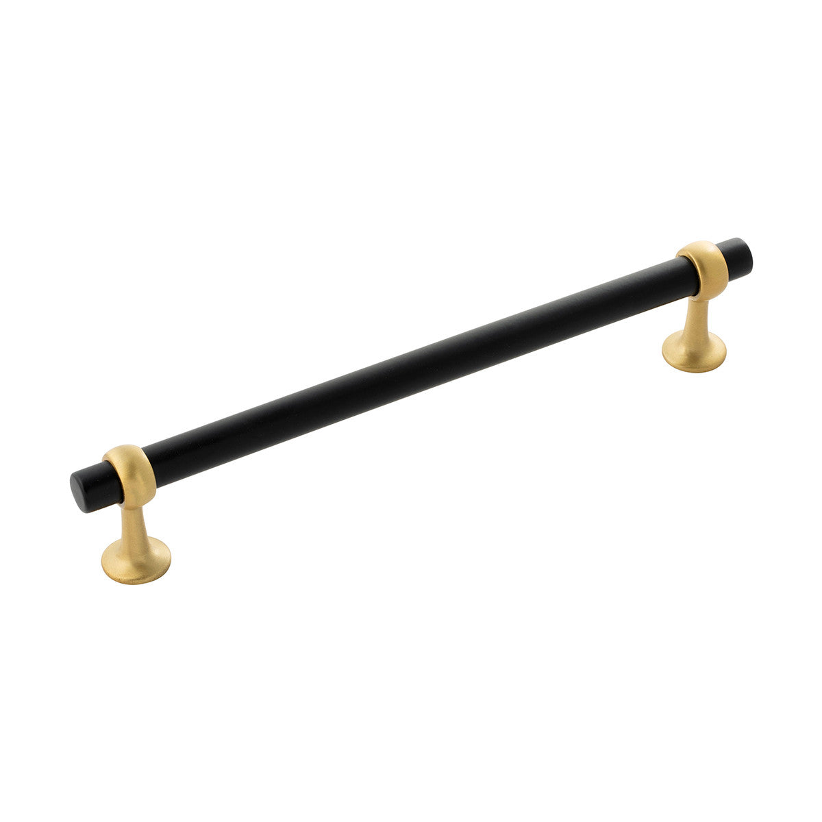 Belwith B077525-MBBGB: 192mm cc Ostia Cabinet Pull - Matte Black and Brushed Golden Brass