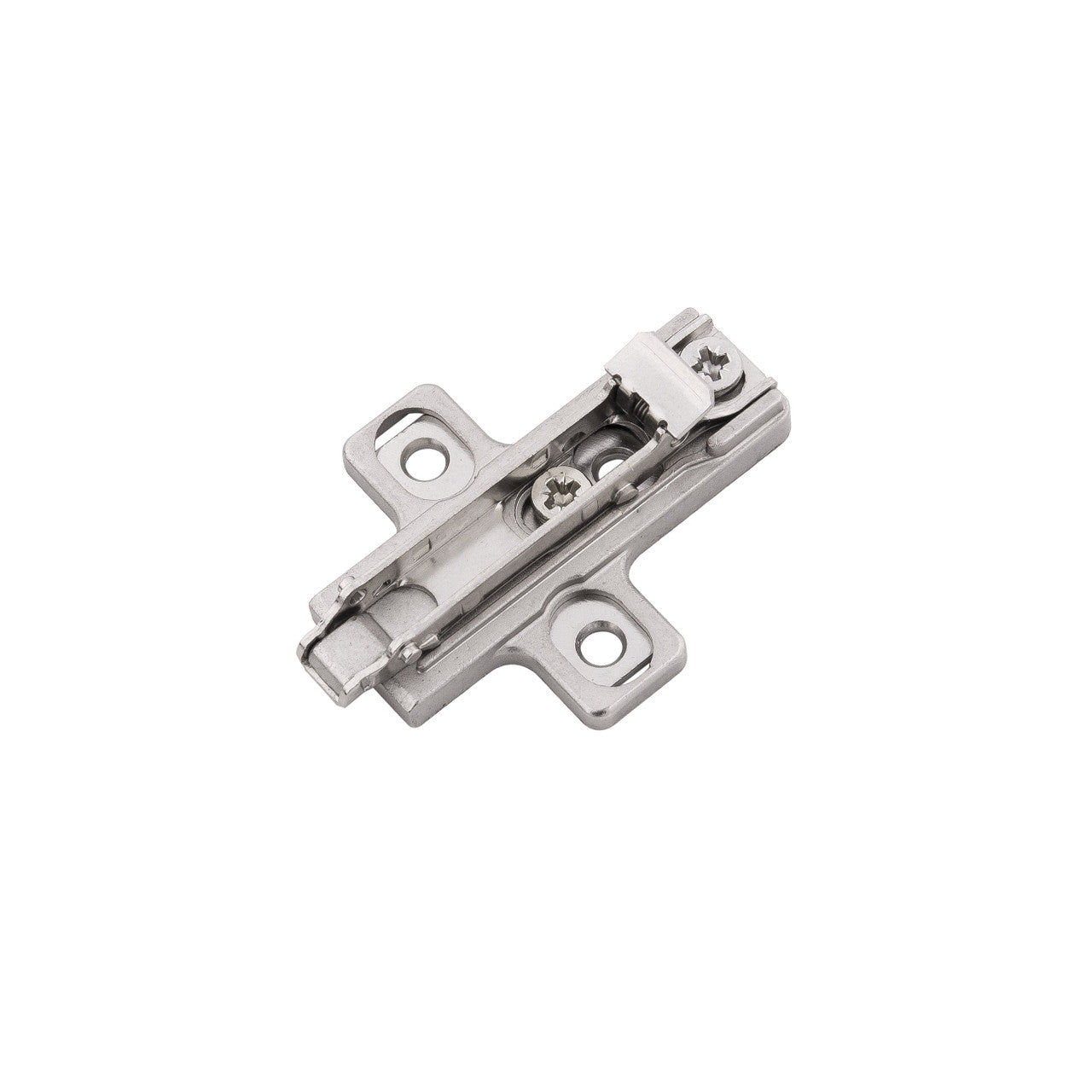 Hickory HH075227-14: Mounting Plate for Frameless Clip-On Cabinet Hinge (pair) - Polished Nickel