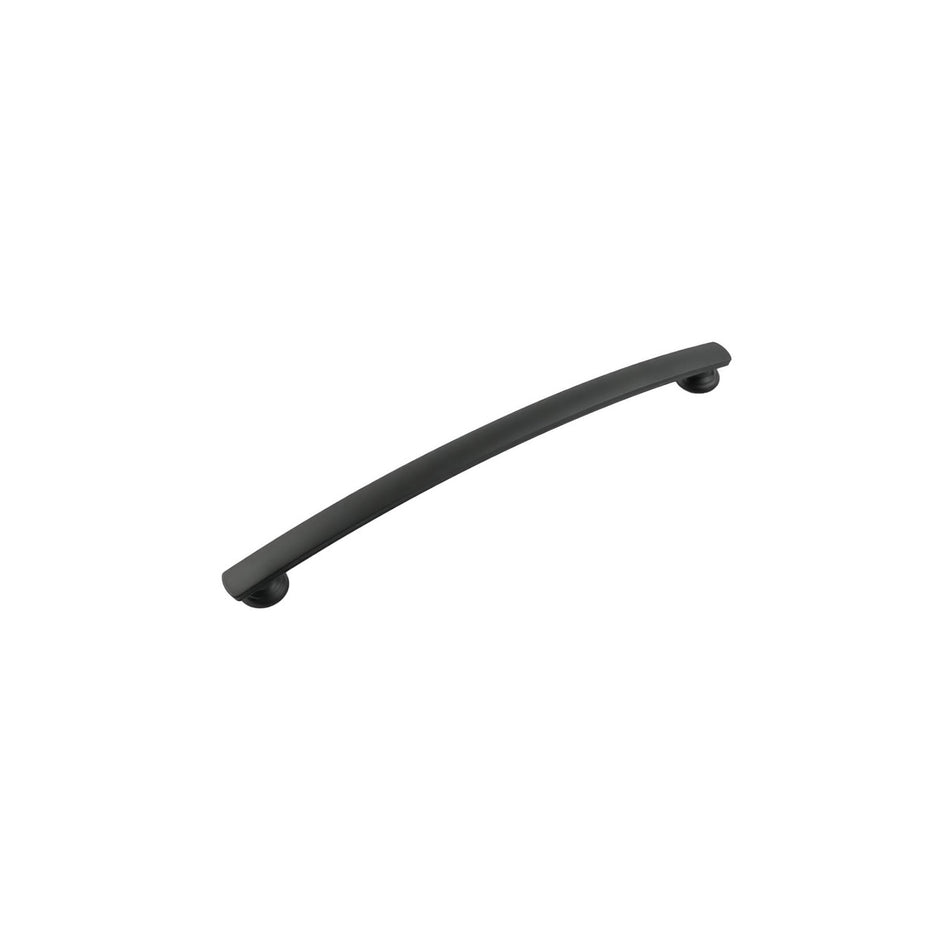 Hickory P2158-MB: 224mm cc American Diner Arch Cabinet Pull - Matte Black