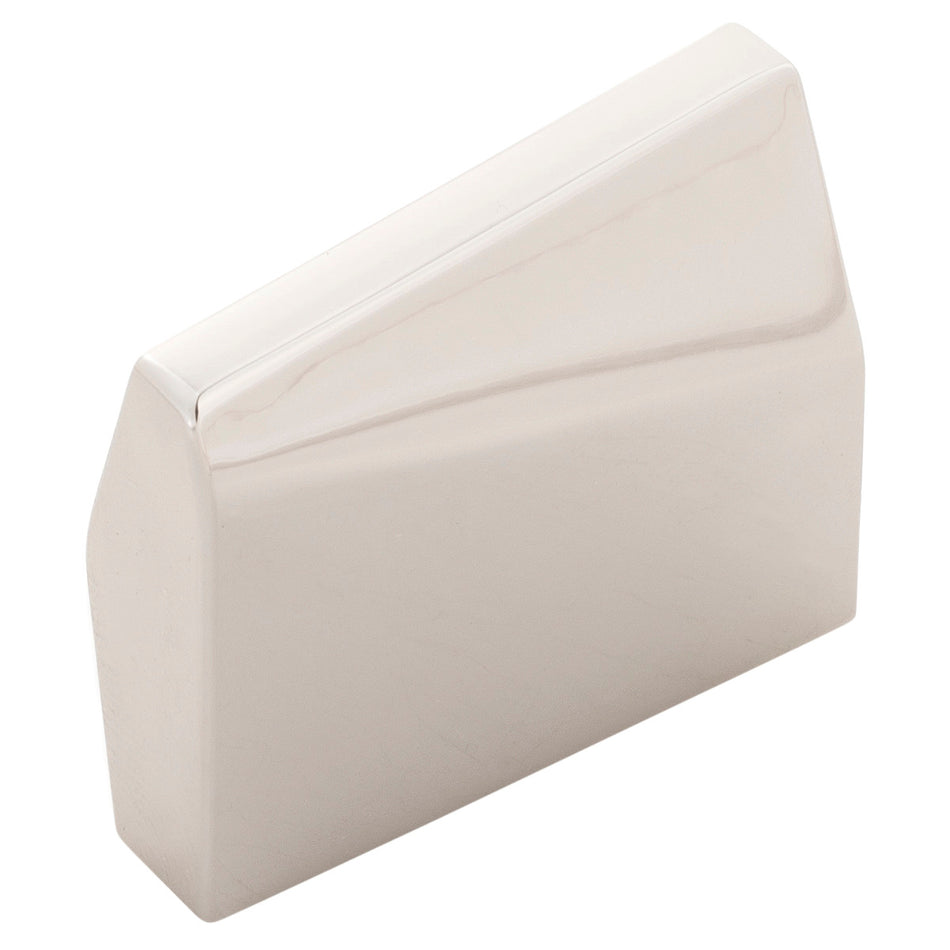 Belwith B077152-14: 1" cc Veer Cabinet Knob - Polished Nickel