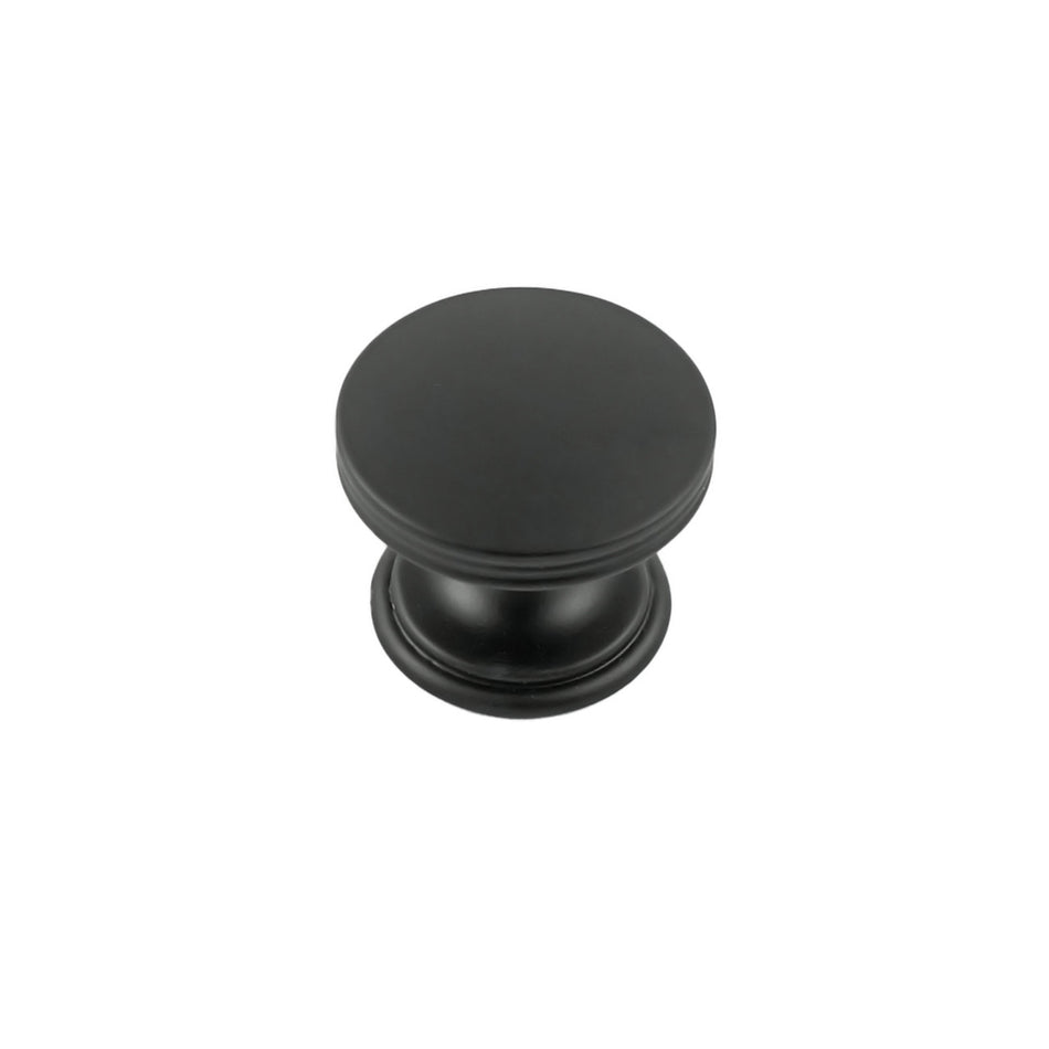 Hickory P2142-MB: 1-3/8" American Diner Cabinet Knob - Matte Black