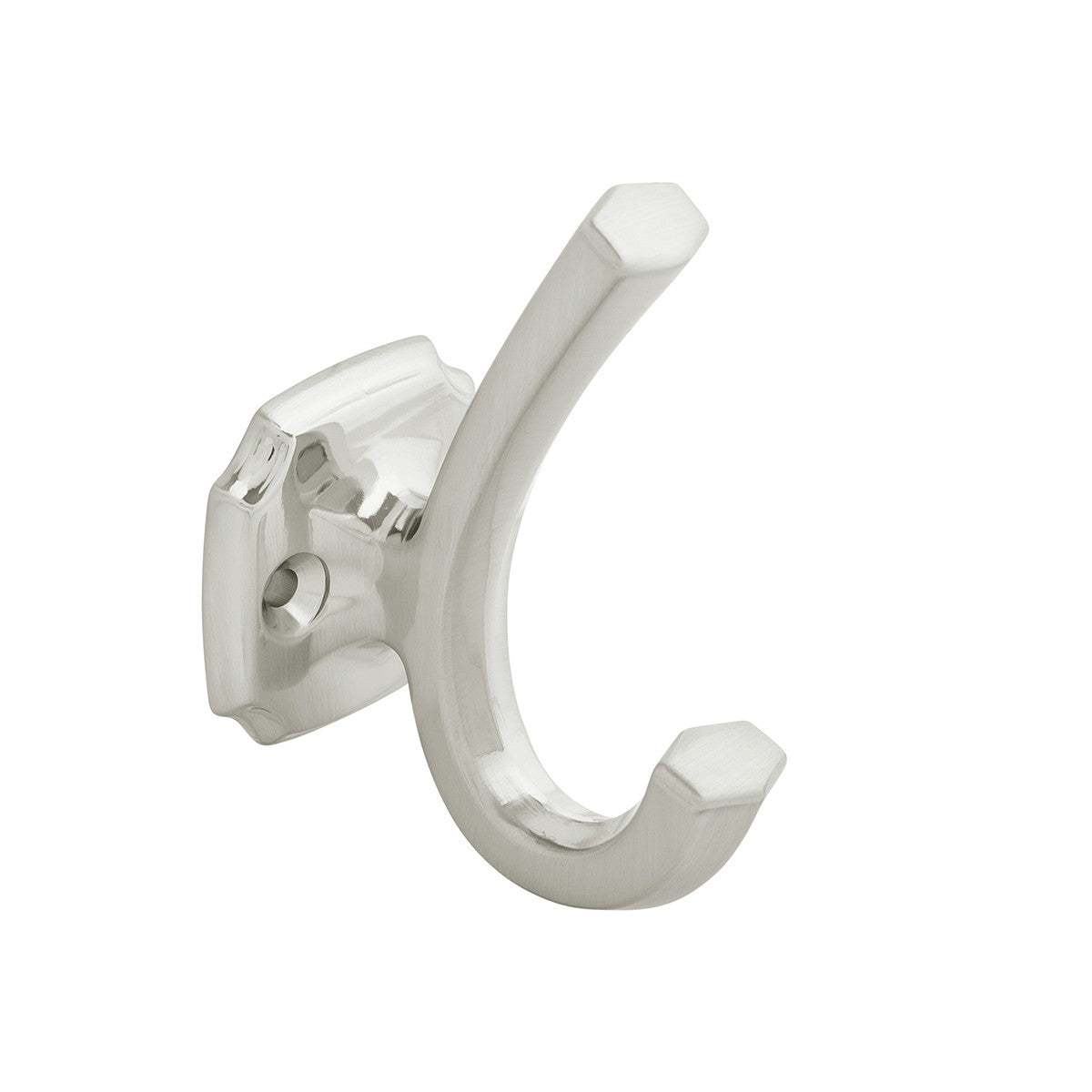 Hickory H077870SN: 3-1/2" Veranda Double Wall Hook - Satin Nickel
