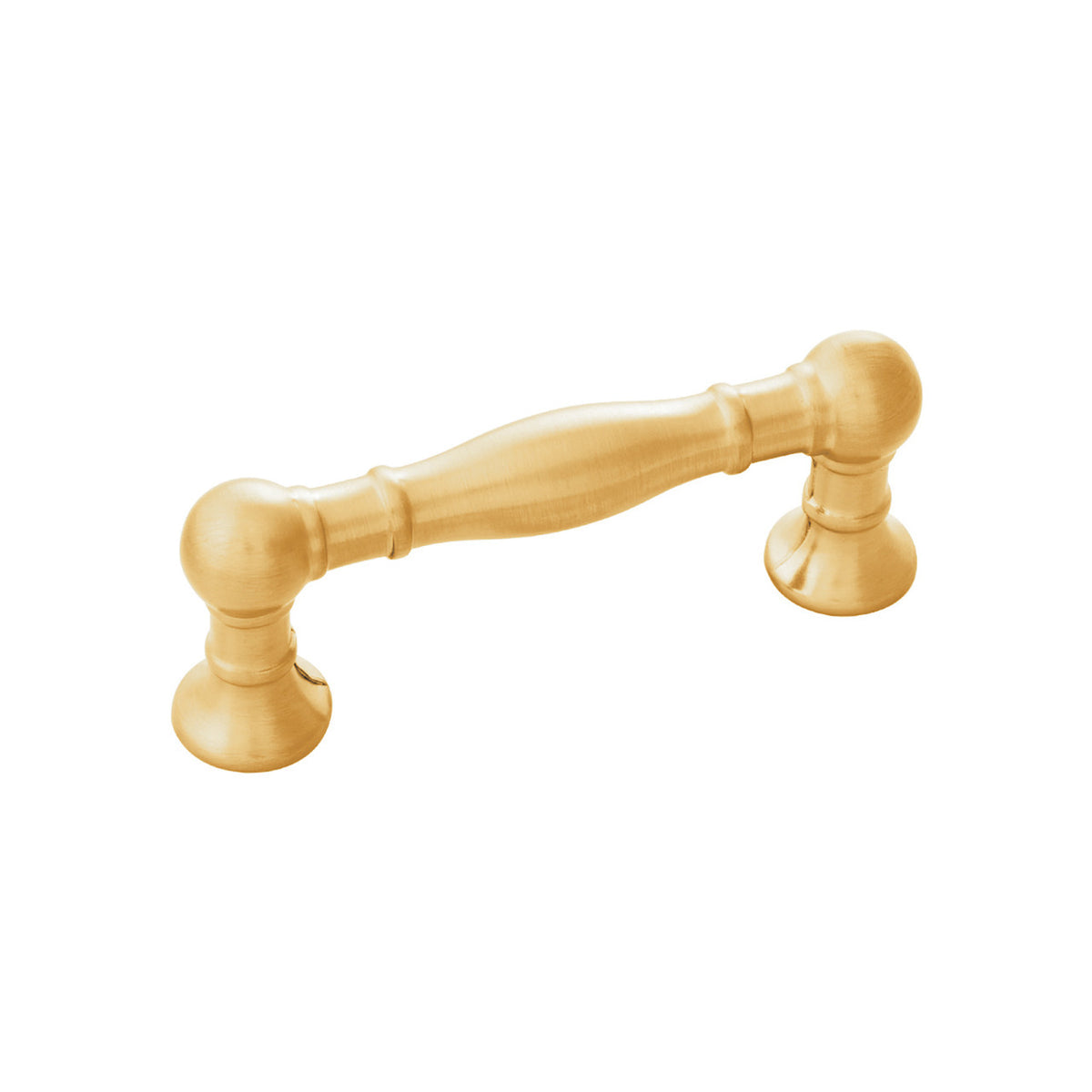 Belwith B076289-BGB: 3" cc Fuller Cabinet Pull - Brushed Golden Brass