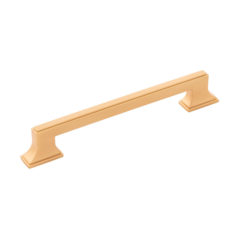 Belwith B077463-BGB: 160mm cc Brownstone Cabinet Pull - Brushed Golden Brass