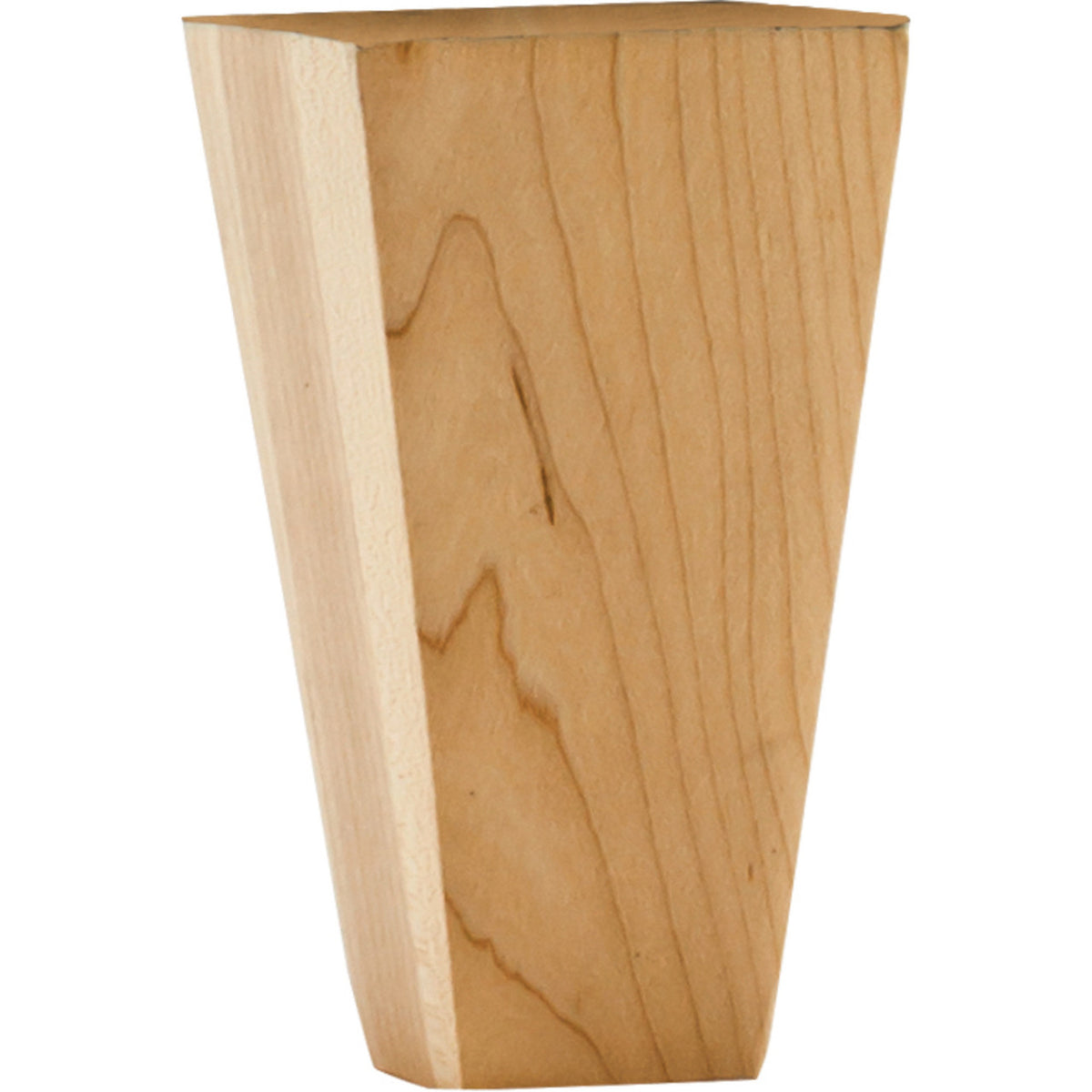 Hardware Resources BF34WO: 2-1/4" x 2-1/4" x 4" Square Tapered Shaker Bun Foot - White Oak