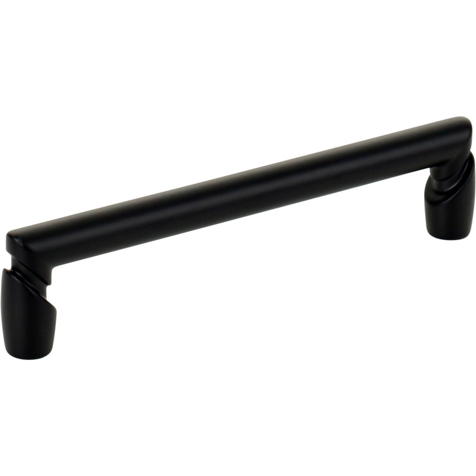 Top Knobs TK3133BLK: 5-1/16" cc Florham Round Bar Cabinet Pull - Flat Black