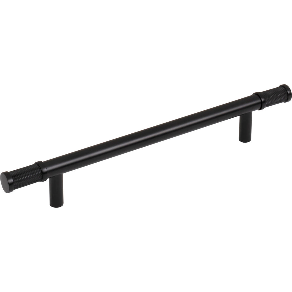 Top Knobs TK3234BLK: 6-5/16" cc Burnham Bar Cabinet Pull - Flat Black