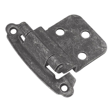 Hickory P243-VP: Surface Mount/Inset Self-Closing Cabinet Hinge (pair) - Vibra Pewter