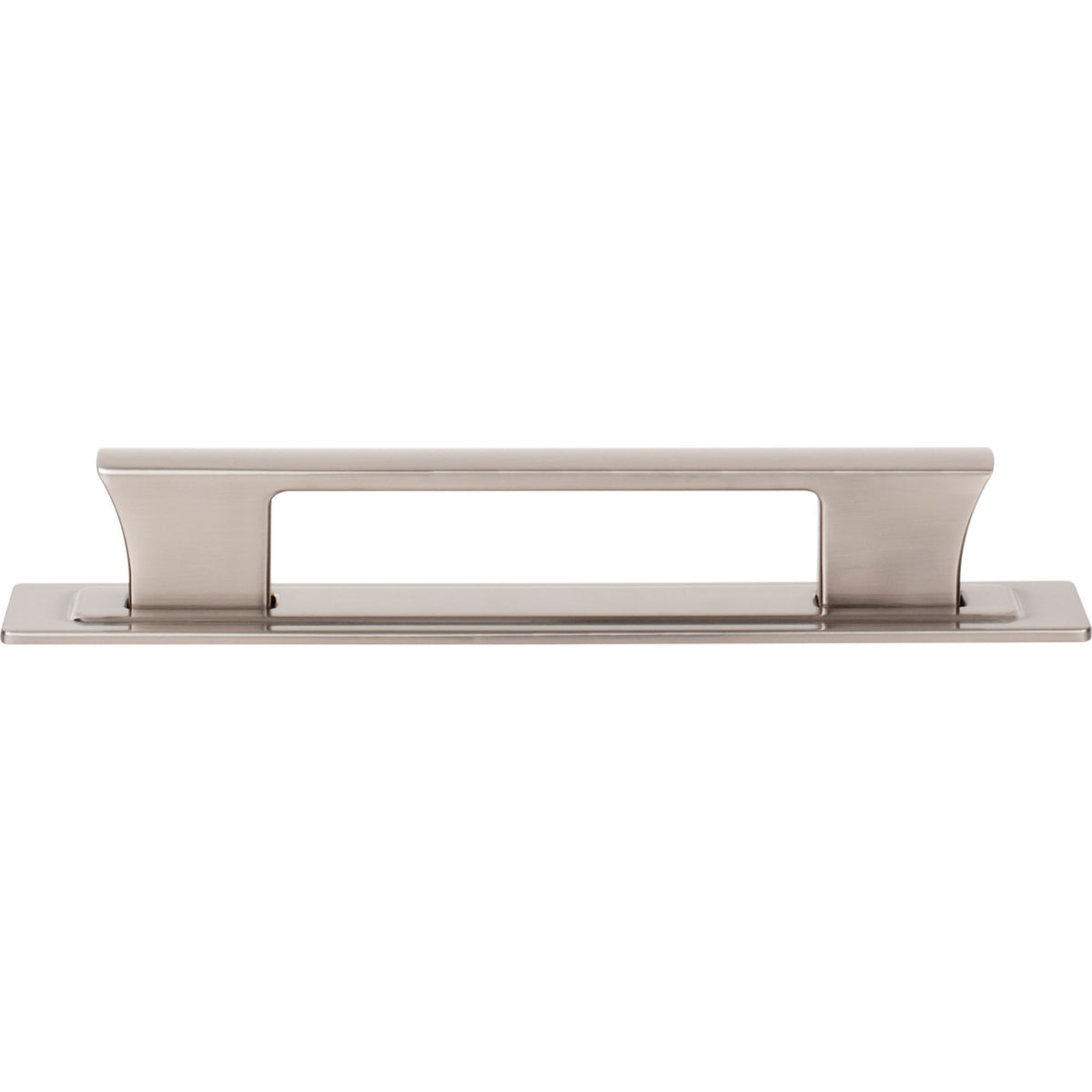 Atlas A6003-BRN: 5-1/16" cc Zander Bar Cabinet Pull w/Backplate - Brushed Nickel