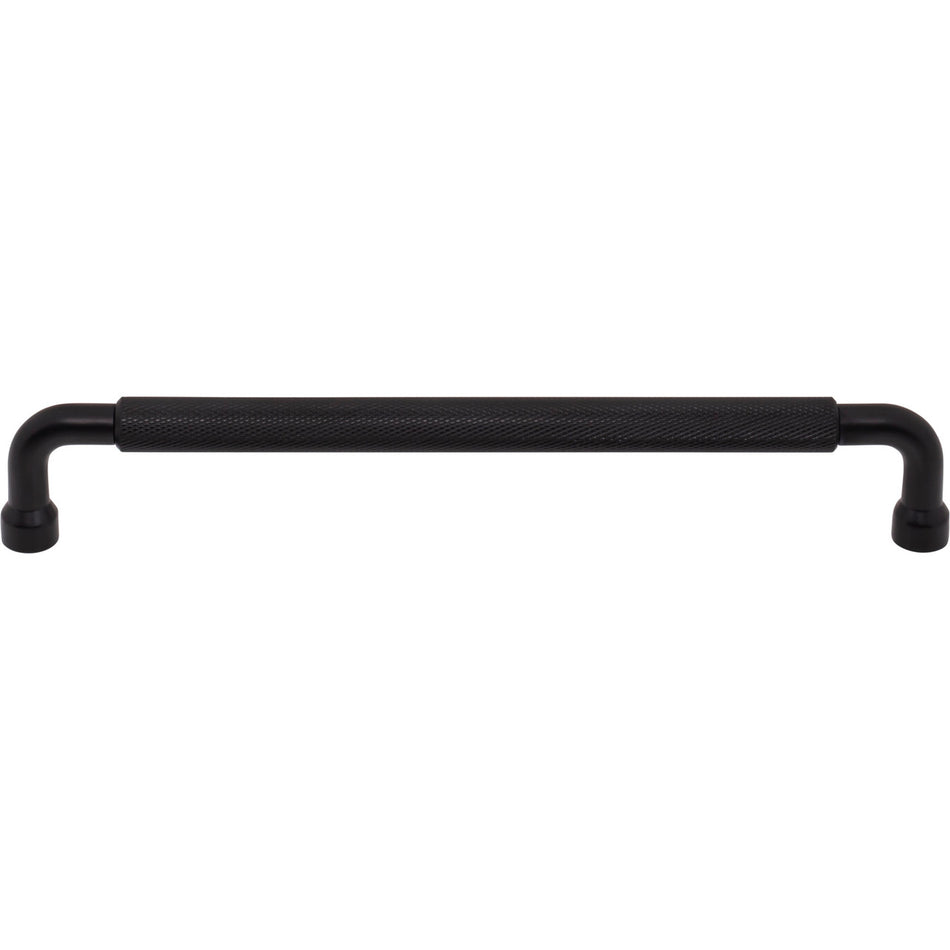 Top Knobs TK3265BLK: 7-9/16" cc Garrison Bar Cabinet Pull - Flat Black