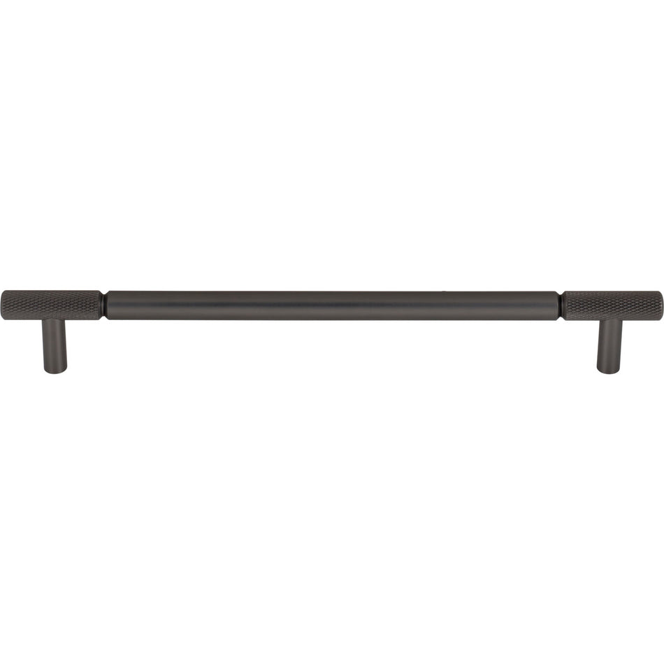 Top Knobs TK3244AG: 8-13/16" cc Prestwick Bar Cabinet Pull - Ash Grey