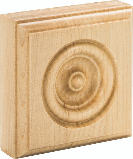 Hardware Resources ROS3MP: 3-1/2" x 3-1/2" x 1-1/8" Rosette - Hard Maple