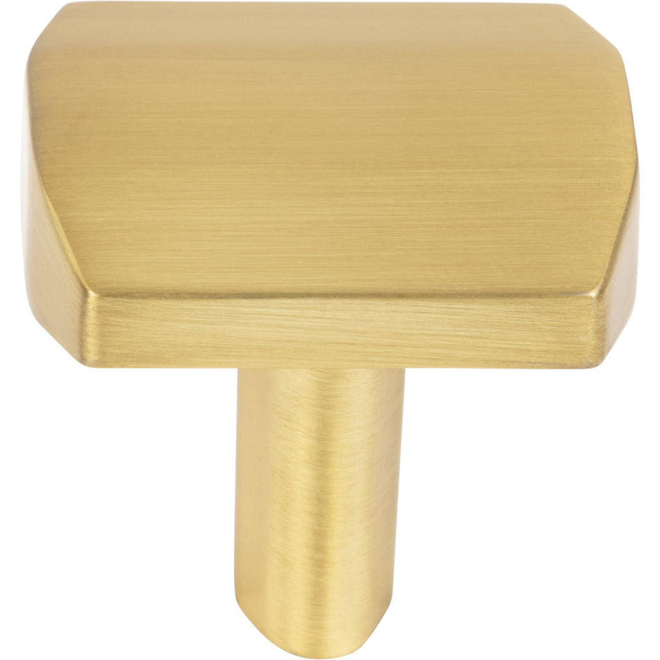 Elements 641BG: 1-1/4" William Square Cabinet Knob - Brushed Gold