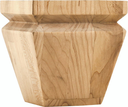 Hardware Resources BF14-2-ALD: Square Tapered Bun Foot - Alder