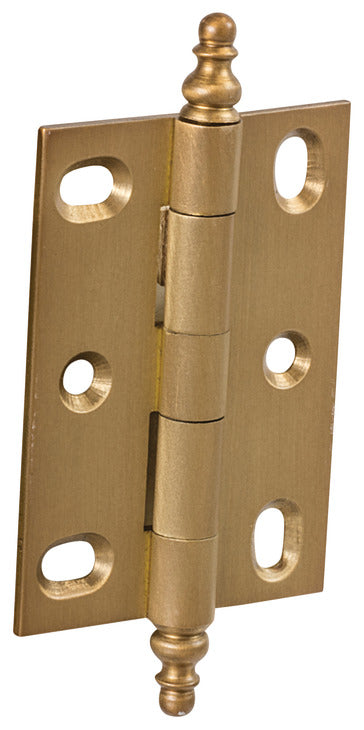 Hafele 354.36.500: Mortise Butt Cabinet Hinge w/Minaret Finial - Brushed Brass