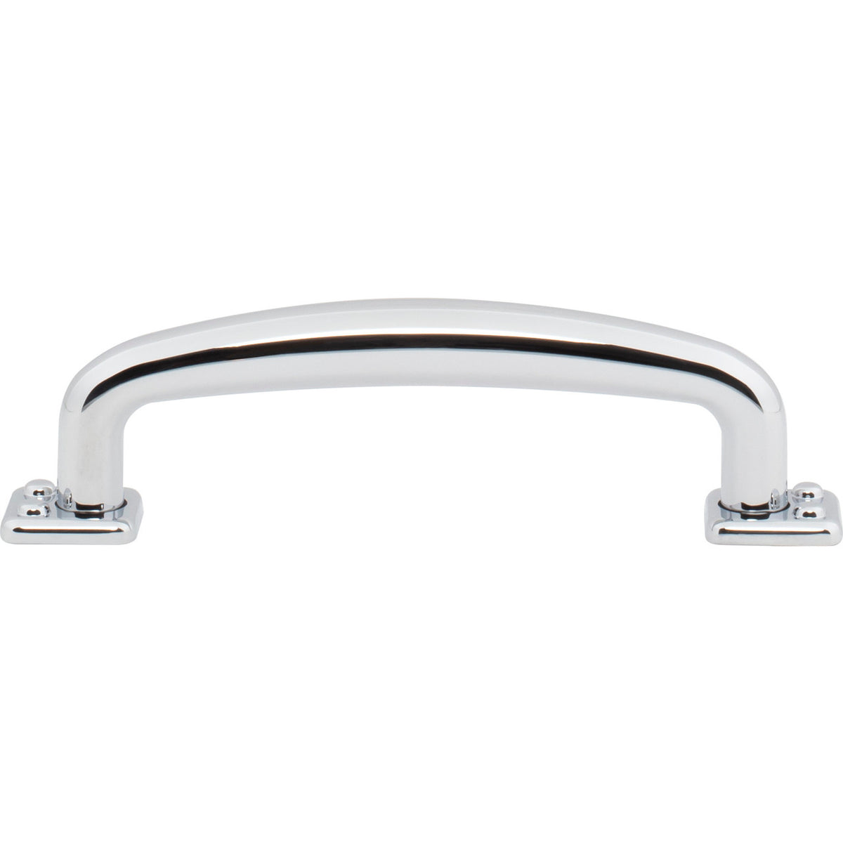 Atlas A541-CH: 3-3/4" cc Benning D-Handle Cabinet Pull - Polished Chrome