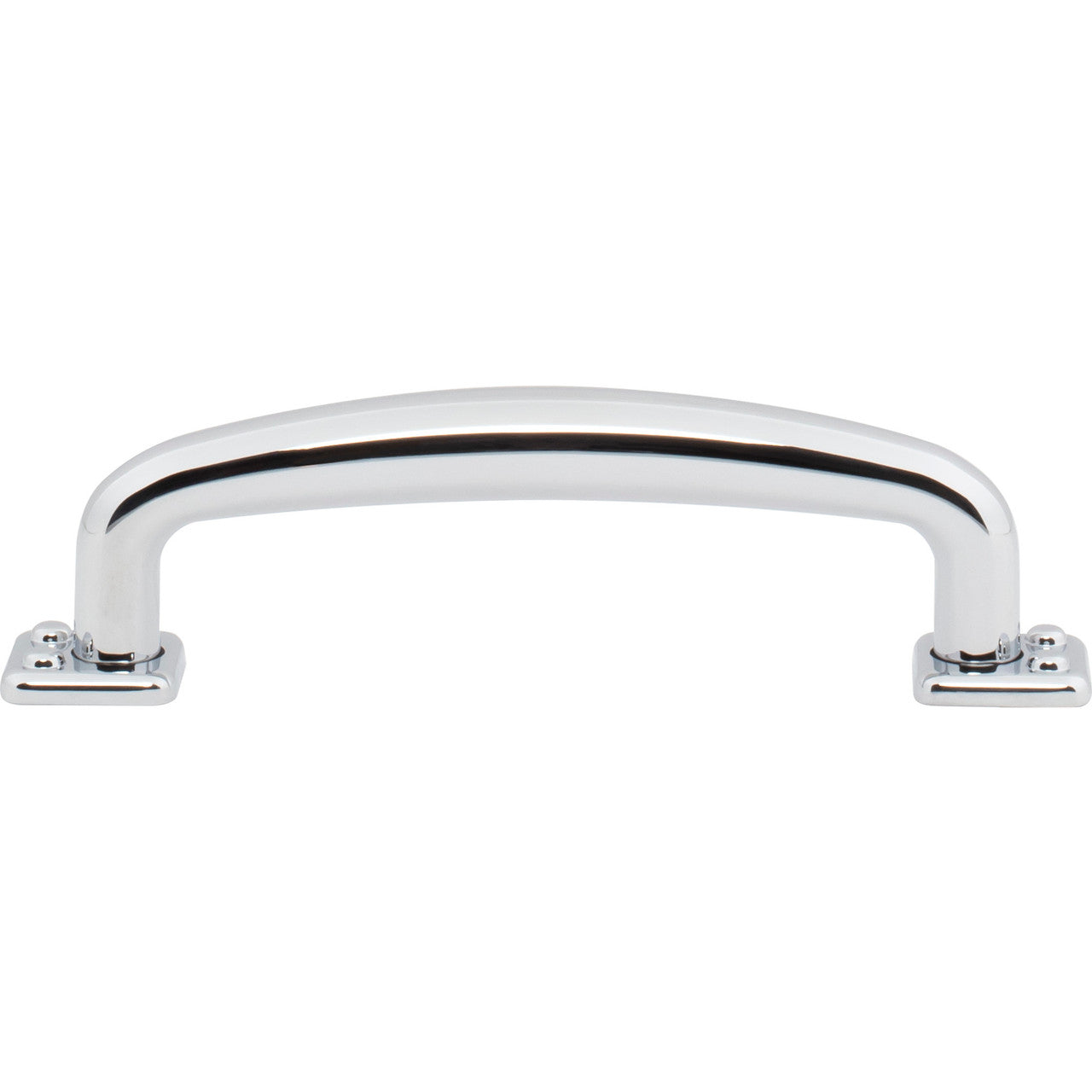 Atlas A541-CH: 3-3/4" cc Benning D-Handle Cabinet Pull - Polished Chrome