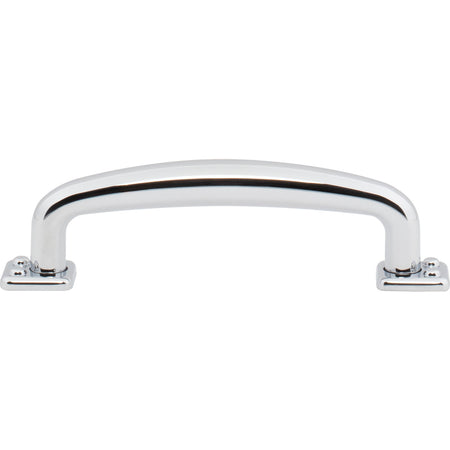 Atlas A541-CH: 3-3/4" cc Benning D-Handle Cabinet Pull - Polished Chrome