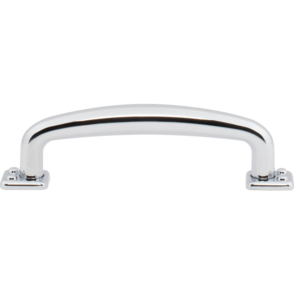 Atlas A541-CH: 3-3/4" cc Benning D-Handle Cabinet Pull - Polished Chrome