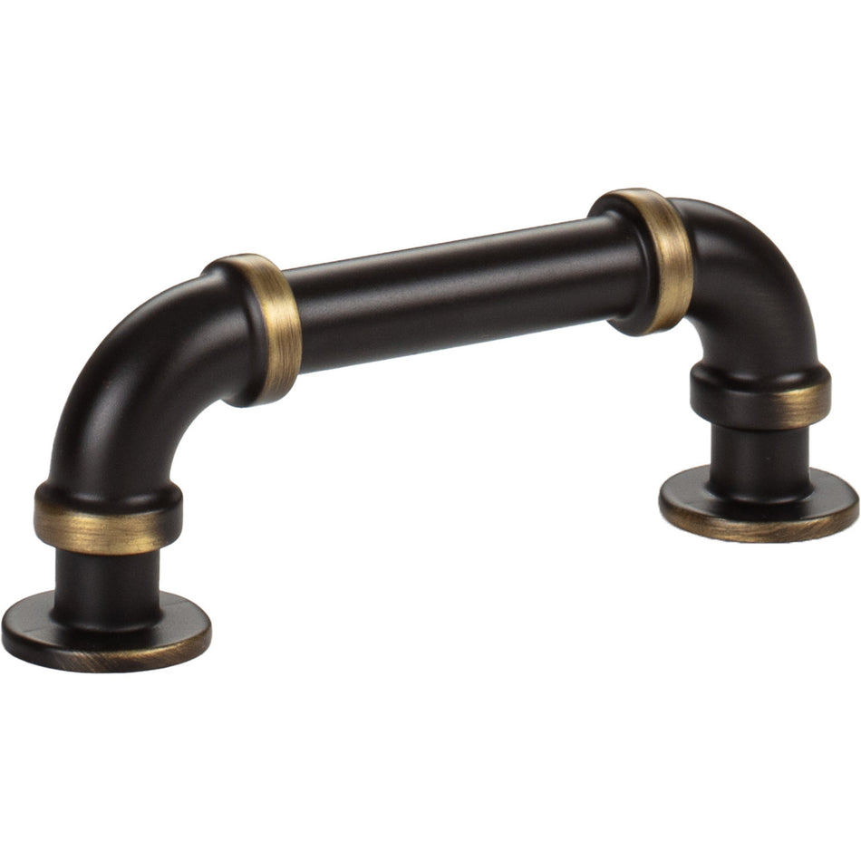 Atlas 367-CFB: 3" cc Steam Punk Cabinet Pull - Cafe Bronze
