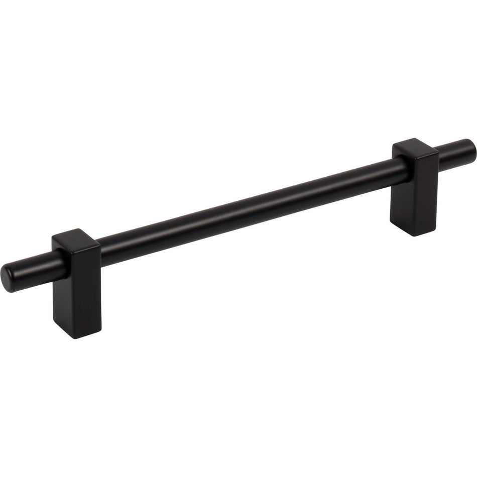 Jeffrey Alexander 478-160MB: 160mm cc Larkin Bar Cabinet Pull - Matte Black