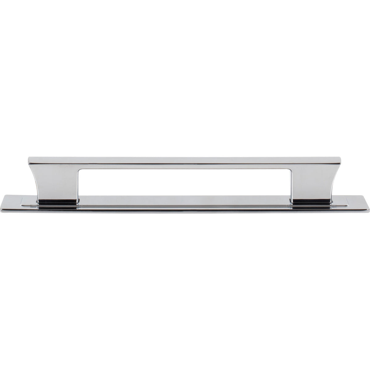 Atlas A6004-CH: 6-5/16" cc Zander Bar Cabinet Pull w/Backplate - Polished Chrome