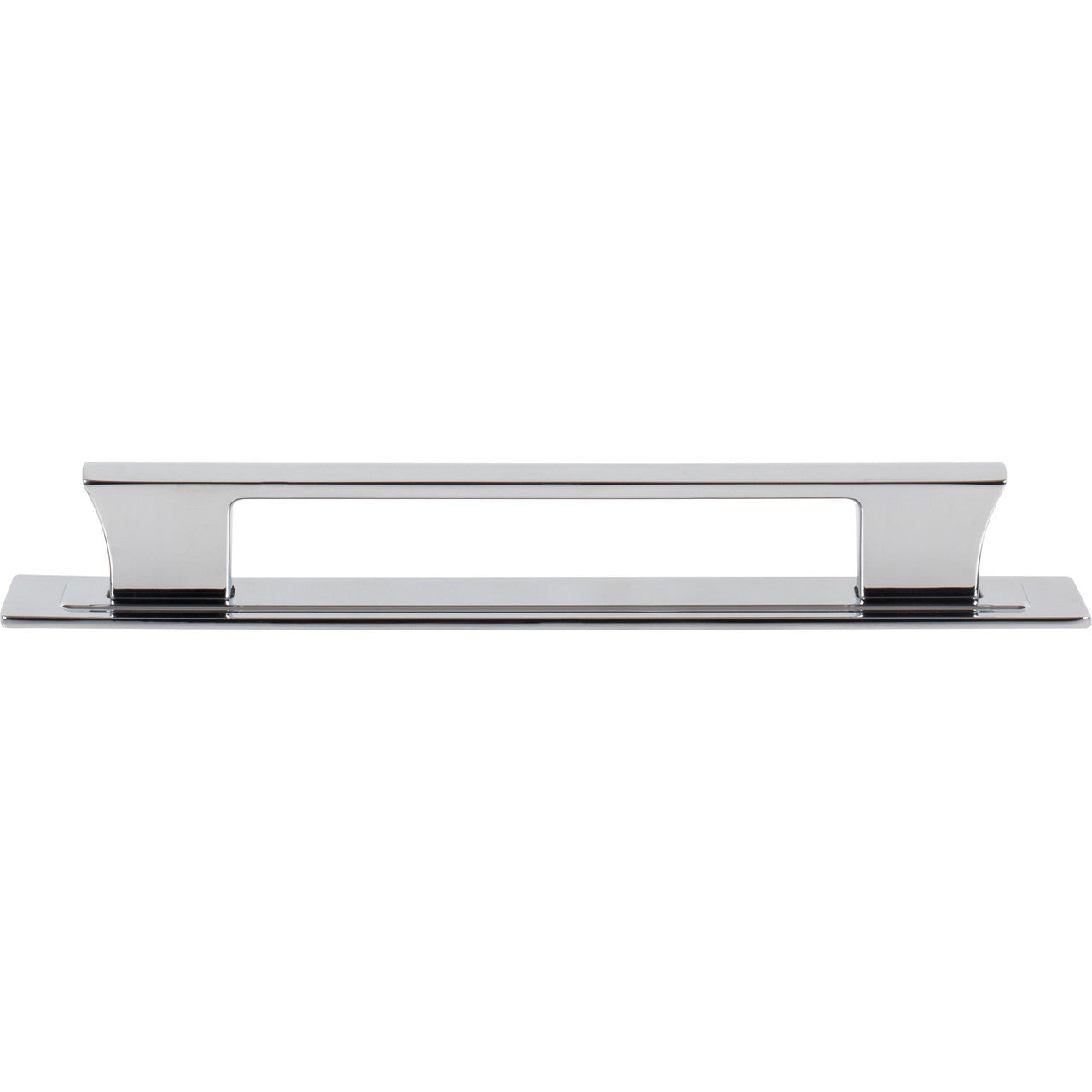Atlas A6004-CH: 6-5/16" cc Zander Bar Cabinet Pull w/Backplate - Polished Chrome
