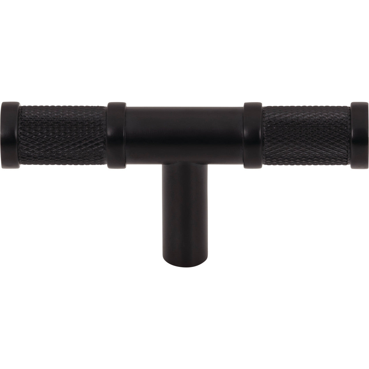 Top Knobs TK3231BLK: 3" Burnham T-Bar Cabinet Knob - Flat Black