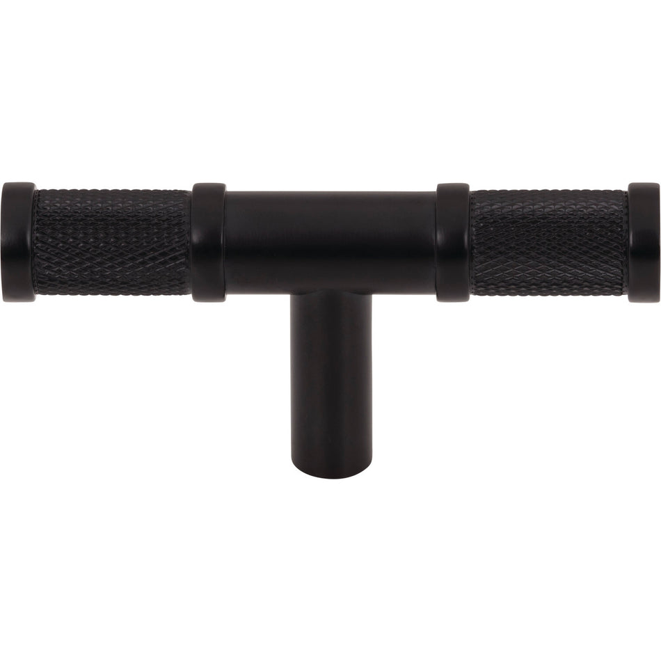 Top Knobs TK3231BLK: 3" Burnham T-Bar Cabinet Knob - Flat Black