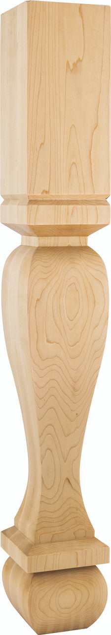 Hardware Resources P13-5-HMP: Footed Square Post - Hard Maple