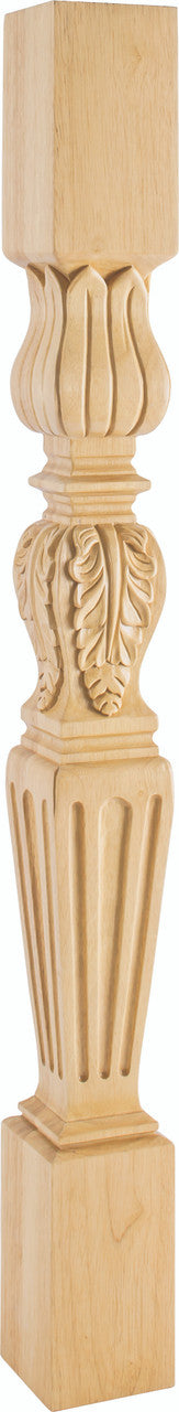 Hardware Resources P29-3.5-CH: Fluted Acanthus Post - Cherry