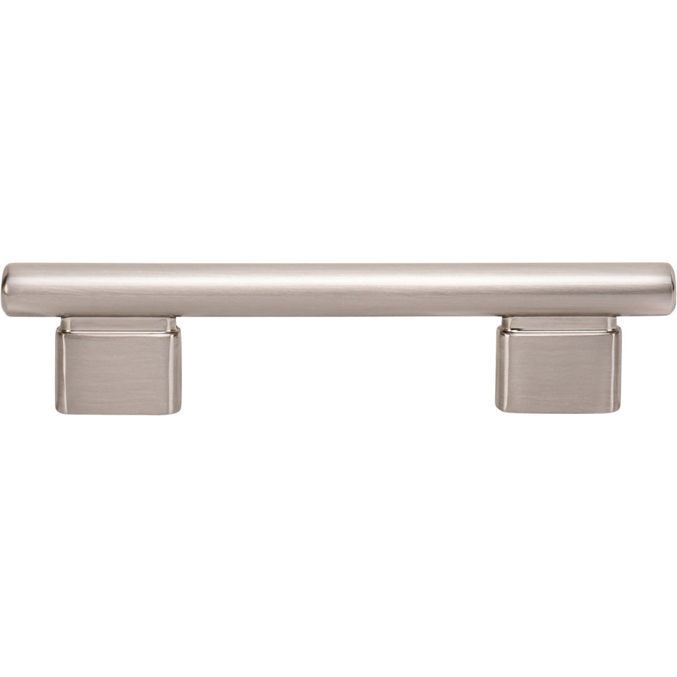 Atlas A512-BRN: 96mm cc Holloway Round Bar  Cabinet Pull - Brushed Nickel