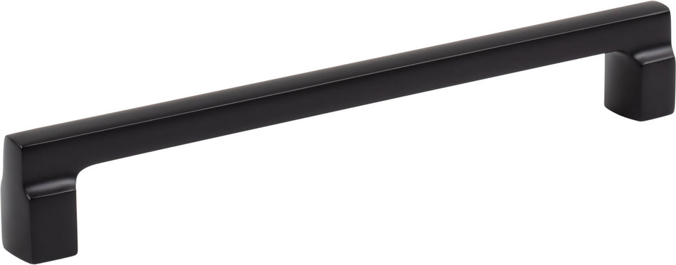 Atlas A525-BL: 192mm cc Reeves Square Bar Cabinet Pull - Matte Black