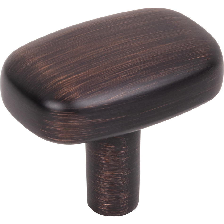 Jeffrey Alexander 329L-DBAC: 1-1/2" Loxley Rectangle Cabinet Knob - Brushed Oil Rubbed Bronze