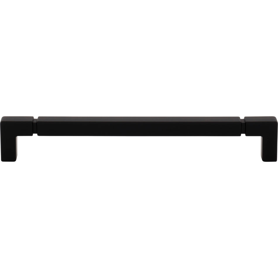 Top Knobs TK3224BLK: 7-9/16" cc Langston Cabinet Pull - Flat Black