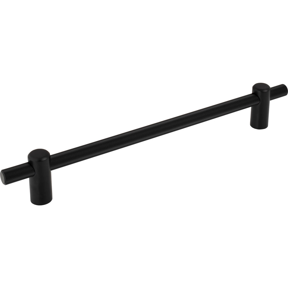 Top Knobs TK3258BLK: 12" cc Dempsey Bar Cabinet Pull - Flat Black
