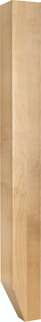 Hardware Resources P32RW: 3-1/2" x 3-1/2" x 35-1/2" Shaker Tapered Post - Rubberwood