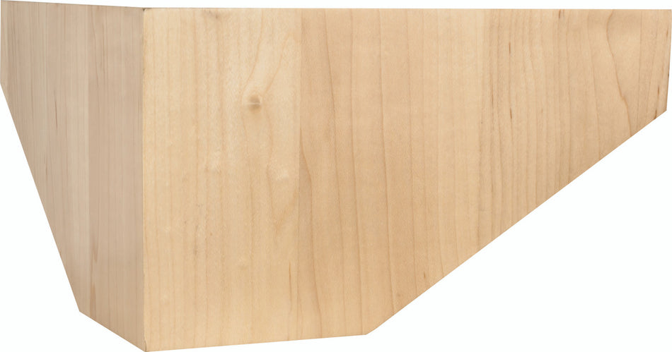Hardware Resources PFCSHA-HMP: Shaker Pedestal Corner Foot - Hard Maple