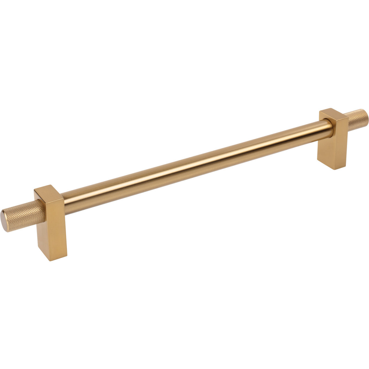 Jeffrey Alexander 698-12SBZ: 12" cc Larkin Knurled Ends Appliance Pull - Satin Bronze