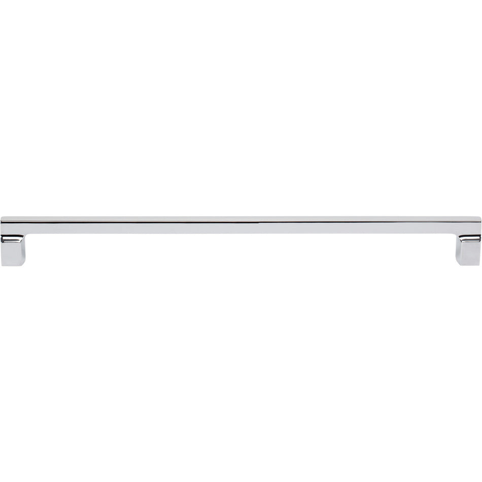 Atlas A527-CH: 12" cc Reeves Square Bar Cabinet Pull - Polished Chrome
