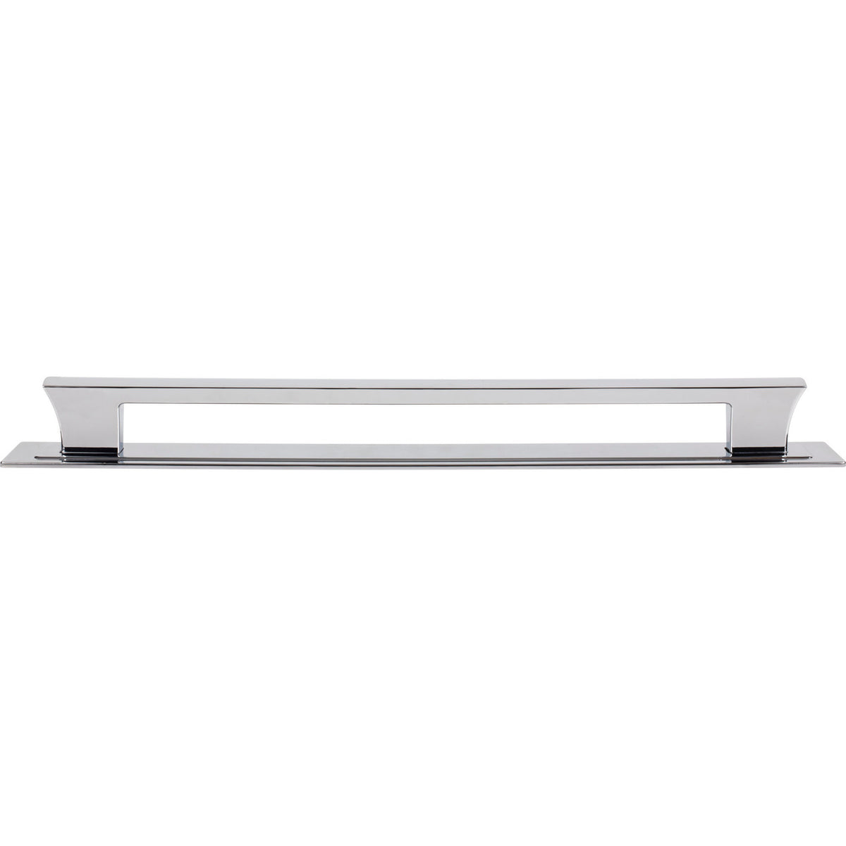 Atlas A6009-CH: 18" cc Zander Bar Appliance Pull w/Backplate - Polished Chrome