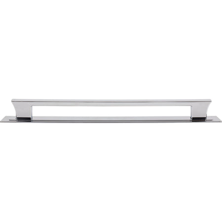 Atlas A6009-CH: 18" cc Zander Bar Appliance Pull w/Backplate - Polished Chrome