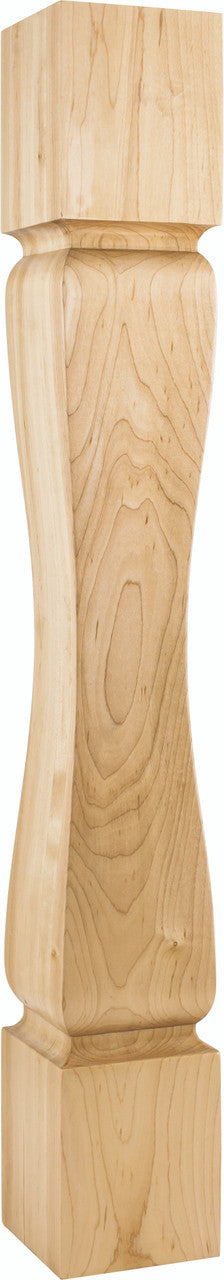 Hardware Resources P82-5-WB: Baroque Minimalist Post - White Birch