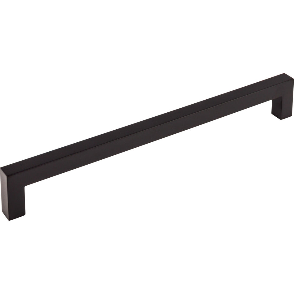 Top Knobs TK165BLK: 18" cc Square Bar  Cabinet Pull - Flat Black