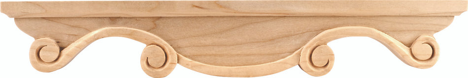 Hardware Resources PFM2-CH: 16" x 1" x 2-1/2" Scrolled Middle Pedestal Foot - Cherry